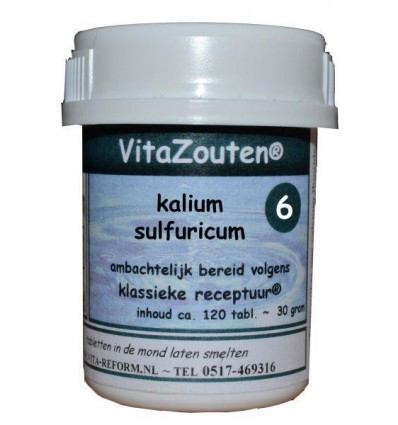 Vitazouten Kalium sulfuricum VitaZout Nr. 06 120 tabletten