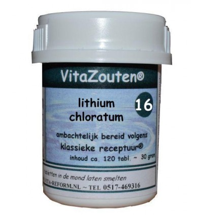 Vitazouten Lithium chloratum VitaZout Nr. 16 120 tabletten