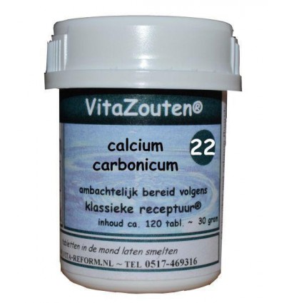 Vitazouten Calcium carbonicum VitaZout Nr. 22 120 tabletten