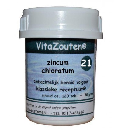 Vitazouten Zincum muriaticum VitaZout Nr. 21 120 tabletten