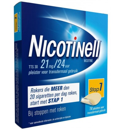 Nicotine pleisters Nicotinell TTS30 21 mg 14 stuks kopen
