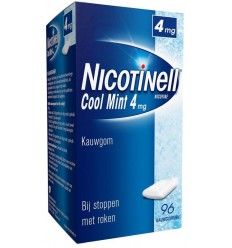 Stoppen met roken Nicotinell Kauwgom cool mint 4 mg 96 stuks