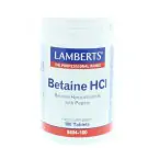 Lamberts Betaine HCL 324mg/Pepsine 5mg 180 tabletten