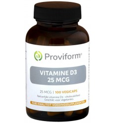 Proviform Vitamine D3 25 mcg 100 vcaps | Superfoodstore.nl