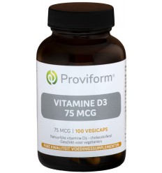 Proviform Vitamine D3 75 mcg 100 vcaps | Superfoodstore.nl