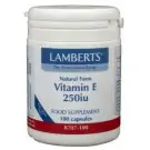 Lamberts Vitamine E 250IE natuurlijk 100 vcaps