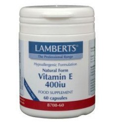 Lamberts Vitamine E 400IE natuurlijk 60 vcaps |