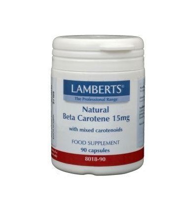 Vitamine A Lamberts 15 mg natuurlijke (beta caroteen) 90 capsules kopen