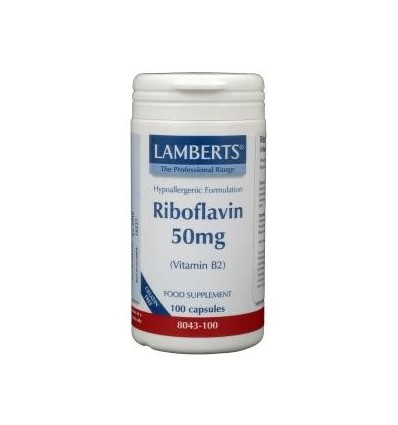 Lamberts Vitamine B2 50 mg (riboflavine) 100 vcaps