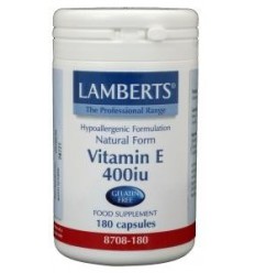 Lamberts Vitamine E 400IE natuurlijk 180 vcaps |