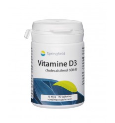Vitamine D Springfield Vitamine D3 600 IU 90 tabletten kopen
