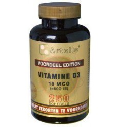 Artelle Vitamine D3 15 mcg 250 softgels