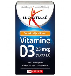Lucovitaal Vitamine D3 25 mcg 60 capsules | Superfoodstore.nl