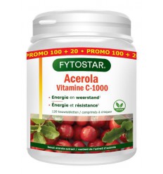 Fytostar Acerola vitamine C 1000 100+20 zuigtabletten |