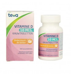 Teva Vitamine D 10 mcg 10 mcg 300 kauwtabletten