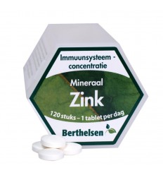 Berthelsen Zink gluconaat 20 mg 120 tabletten |