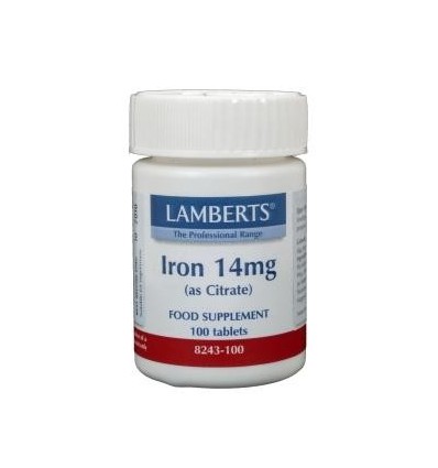 Lamberts IJzer citraat 14 mg 100 tabletten