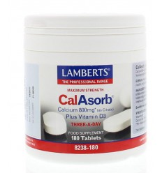 Lamberts CalAsorb (calcium citraat) & Vitamine D3 180 tabletten