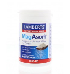 Lamberts MagAsorb (magnesium citraat) poeder 375 mg 165 gram |