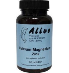 Alive Calcium magnesium zink 60 tabletten | Superfoodstore.nl