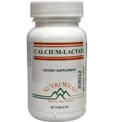 Nutri West Calcium lactate 90 tabletten | Superfoodstore.nl