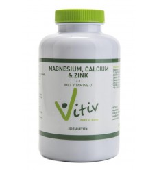 Vitiv Magnesium calcium zink 200 tabletten