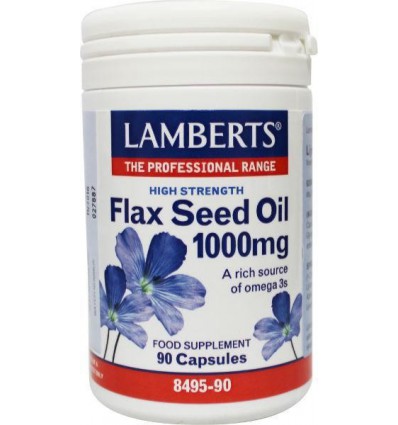 Lijnzaad olie Lamberts Lijnzaadolie (flaxseed oil) 1000 mg 90 vcaps kopen