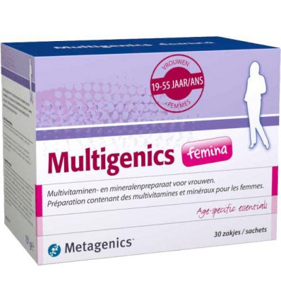 Multivitamine Vrouw Metagenics Multigenics femina 30 sachets kopen