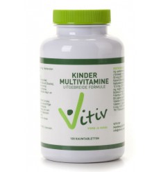 Multi-vitaminen Vitiv Kinder multivitamine 100 tabletten kopen