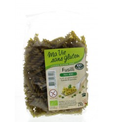 Ma Vie Sans Gluten Fusilli van groene erwten glutenvrij biologisch 250 gram