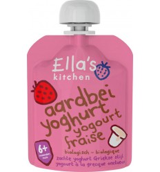Ella's Kitchen Aardbei yoghurt griekse stijl 6+ maanden 90 gram