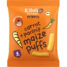 Ella's Kitchen Maize puffs carrot/parsnip 6+ maanden 20 gram