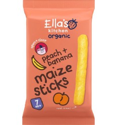 Ella's Kitchen Maize sticks peach banana 7+ maanden 16 gram