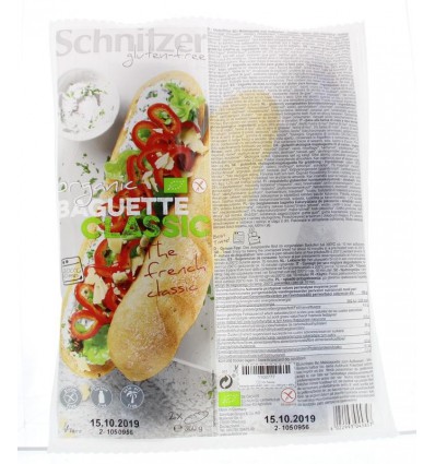 Afbakbroodjes Schnitzer Baguette classic biologisch 360 gram kopen