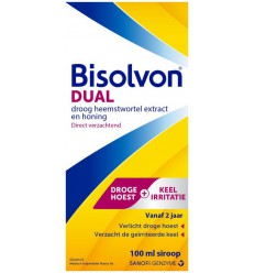 Bisolvon Dual droge hoest/keelirritatie siroop 100 ml