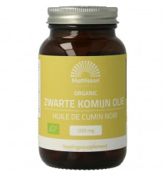 Mattisson Organic zwarte komijn 500 mg biologisch 90 capsules
