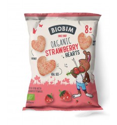 Biobim Strawberry hearts 8+ maanden bio 20 gram