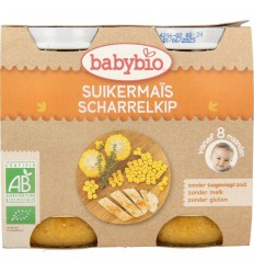 Babybio Zachte mais met kip 200 gram 2 stuks | Superfoodstore.nl