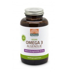 Mattisson Vegan omega-3 algenolie DHA 210 mg EPA 70 mg 120