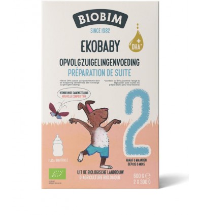 Flesvoeding Biobim Ekobaby 2 opvolg zuigelingenvoeding 6+ bio 600 gram kopen