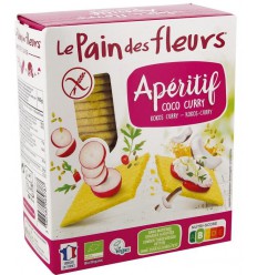 Pain Des Fleurs Aperitif crackers kokos / curry 150 gram |