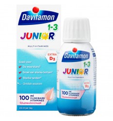 Davitamon Junior 1+ vloeibare vitamines framboos 100 ml |