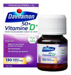 Davitamon D 50+ smelttablet 130 tabletten | Superfoodstore.nl