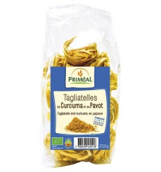 Primeal Tagliatelle kurkuma papaver 250 gram | Superfoodstore.nl