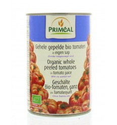 Primeal Gepelde tomaten zonder zout biologisch 400 gram