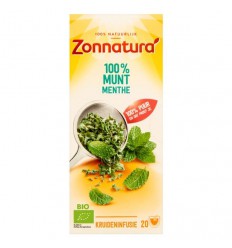 Zonnatura Munt thee 100% 20 zakjes