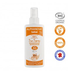 Alphanova Sun zonnebrand spray baby zonder parfum SPF50 125 ml