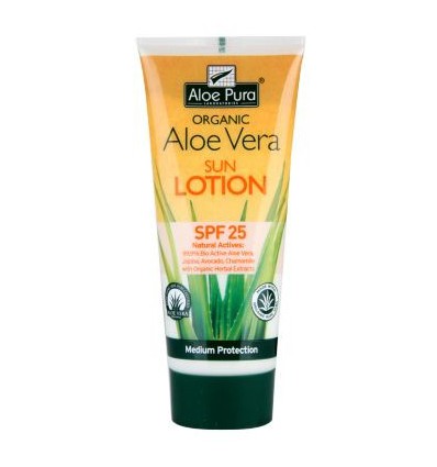 Optima Aloe pura organic aloe vera zonnelotion SPF25 200 ml