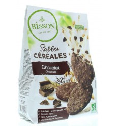 Bisson Zandkoekjes chocolade & granen biologisch 200 gram