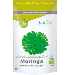 Biotona Moringa raw powder 200 gram | Superfoodstore.nl